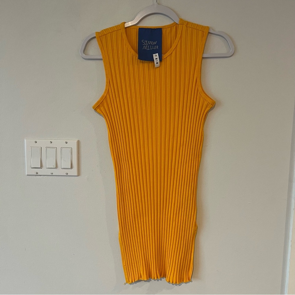 Simon Miller Rib Aukai Tunic Sunset Orange Women’s XS Small Ribbed Top